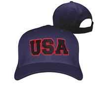 Cool USA American Flag Embroidered Adjustable Hip Hop Hat for Men Women's,Black