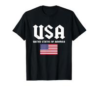 Cool USA avec Drapeau américain Ton Gris Illustration Designs Graphiques T-Shirt Graphique avec Valeur