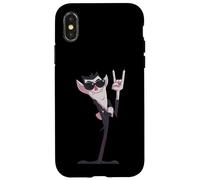 Cool Vampire Rock on Funny Gothic Monster Graphic Lunettes de Soleil Coque pour iPhone X/XS