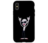 Cool Vampire Rock on Funny Gothic Monster Graphic Lunettes de Soleil Coque pour iPhone X/XS