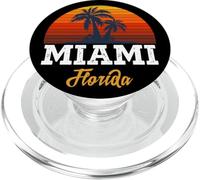 Cool Vintage Miami Beach Skyline I Love Miami Florida, Miami PopSockets PopGrip pour MagSafe