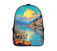 cool vue sur le lac imprimé en 3d sacs à dos 12 ans et plus grande capacité coucher de soleil sacs à dos étudiants femme homme cartable fille primaire 2 compartiment-16,pour les voyages les affaires