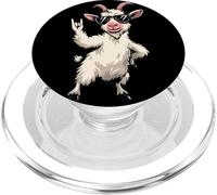Cool White Goat Rock Hand Sign Lunettes de Soleil Punk Graphic avec PopSockets PopGrip pour MagSafe