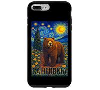 Cool Wild California Bear in The Starry Night Painting Art Coque pour iPhone 7 Plus/8 Plus