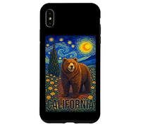 Cool Wild California Bear in The Starry Night Painting Art Coque pour iPhone XS Max