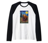 Cool Wild California Bear in The Starry Night Painting Art Manche Raglan