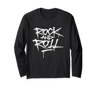 Cool Wild Rock and Roll Typography Graffiti Style Music Art Manche Longue