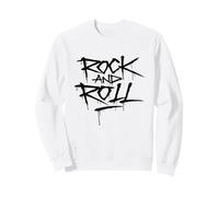 Cool Wild Rock and Roll Typography Graffiti Style Music Sweatshirt