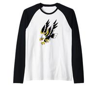 Cool Wild USA Eagle Hunting Illustration Graphic Designs Manche Raglan