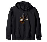 Cool Wild USA Eagle Hunting Illustration Graphic Designs Sweat à Capuche