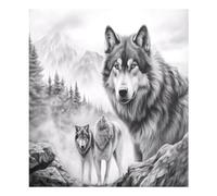 Cool Wolf Aimant de lave-vaisselle étanche pour réfrigérateur, armoire, décoration d'intérieur, décoration de cuisine, 58,4 x 66 cm