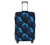 Cool Wolf Housse de bagage de voyage lavable avec impression flamme bleue 45,7 à 81,3 cm haute élasticité, Noir , S