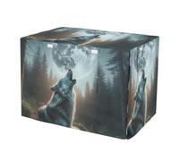 Cool Wolf Moon Housse de cage pour animal domestique avec côtés enroulables Résistant à l'eau Taille S