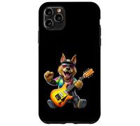 Cool Wolf Rock Guitar Player Musicien Animal Lover Coque pour iPhone 11 Pro Max