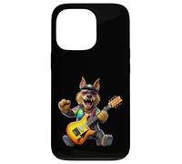 Cool Wolf Rock Guitar Player Musicien Animal Lover Coque pour iPhone 13 Pro