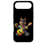 Cool Wolf Rock Guitar Player Musicien Animal Lover Coque pour iPhone Air