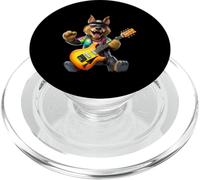 Cool Wolf Rock Guitar Player Musicien Animal Lover PopSockets PopGrip pour MagSafe