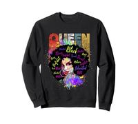 Cool Women Black Educated Melanin Queen Girl Graphic Design Sweatshirt