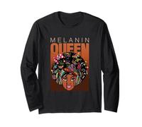 Cool Women Girls Black Melanin Queen Magic, Melanin Queen Manche Longue