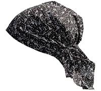 Cool4 Bandana d'été pour la plage, la mer, le soleil, le soleil, bonnet chimio, casquette A04, Noir, blanc discret, Medium