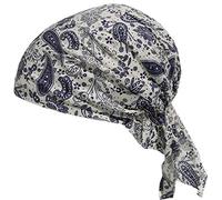 Cool4 Eté Echarpe Plage Bandana Mer Bonnet Soleil Protection solaire Bonnet Chemo Cap A04, Nature avec motif cachemire bleu, Medium
