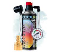 Cool5 Hobby, remplacement r1234yf, Produit d'étanchéité, réfrigérant, recharge de climatisation de voiture, équivalent 660g, 1 boîte, 2 en 1, 235g, avec Tuyau intégré, manomètre et Adaptateur