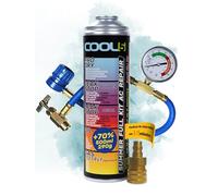 COOL5 5in1 - Kit de réparation de climatisation, remplacement R1234yf pour la recharge de la climatisation des voitures après 2016 + Tuyau de mesure + Adaptateur + Nettoyant universel 500ml