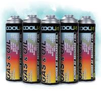COOL5 2in1-5 x Recharge clim voiture R134a - r134a recharge kit, gaz de clim r134a pour la climatisation des voitures 1995-2016 - 5 BOÎTES + Nettoyant universel 500ml