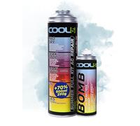 COOL5 5in1 - Recharge clim voiture R134a - r134a recharge kit, gaz de clim r134a pour la climatisation des voitures 1995-2016 + Bombe de rafraîchissement + Nettoyant universel 500ml