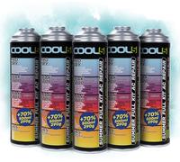 COOL5 5in1-5 x Recharge clim voiture R134a - r134a recharge kit, gaz de clim r134a pour la climatisation des voitures 1995-2016 - 5 BOX + Universal cleaner 500ml