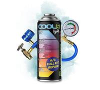 COOL5 recharge gaz de remplacement r134a, réfrigérant de remplacement r134a pour climatisation automobile - 1 boîte 5en1, 290 g + tuyau de mesure + APC 500ml