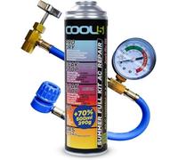 Cool5 réfrigérant de Remplacement r134a pour climatisation Automobile - 1 boîte 5en1, 290g + Conduite de Pression avec manomètre