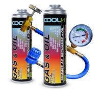 Cool5 Kit complet AC 2 en 1 (2 boîtes 2 en 1 290 g R134a voitures 1995-2016 + tuyau)