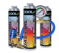 Cool5 réfrigérant de Remplacement r134a pour climatisation Automobile - 3 boîtes 2en1, 290g + Tuyau de Pression avec manomètre