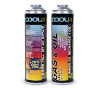 Cool5 Summer Kit complet de réparation de climatisation AC 5 en 1 (gaz de rechange R134a), 290 g, remplacement de gaz réfrigérant avec huile (R134a & R12 gaz de remplacement), pour voitures 1995-2016,