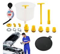 Coolant Filling Funnel - Radiator Flush Tool Set, Multi Piece Automotive Kit, Anti Spill Fluid Transfer Device | Vehicle Maintenance Repair Garage Use, Engine Cooling Service Refill Bleeding Solution