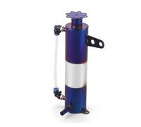 Coolant Overflow Réservoir Récupération Liquide Refroidissement Universel Pour Radiateur En Aluminium Bleu Brûlé 400 Ml Forme Cylindrique Vase D'expansion
