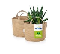 Coolaroo Lot de 2 Sacs de Culture Robustes avec poignées, Tissu, Sable du désert