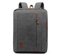 CoolBELL 17,3 pouces convertible sac pour ordinateur portable/sac à dos messenger sac en toile sac à dos d'affaires Arbeitsastasche Mehrzweck Aktentasche Notebooktasche für Laptop/MacBook/Herren(Gris)