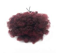 Coolbers 8 pouces Afro Kinky Curly Ponytail Synthétiques Afro Puff Cordon Cordon Ponytail Extensions de Cheveux Cheveux Extensions (Grand 8 pouces, 1B / Burg)