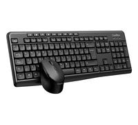 CoolBox COO-KTR-03W clavier Souris incluse maison/bureau RF sans fil QWERTY Espagnole Noir