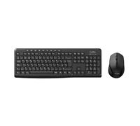 CoolBox COO-KTR-03W Ensemble clavier et souris sans fil 2,4 GHz Design ergonomique et silencieux Clavier espagnol avec 105 touches et pavé numérique, souris ambidextre avec 1600 DPI réglable