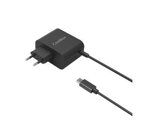 CoolBox COO-NB65-UC2 chargeur d'appareils mobiles Ordinateur portable, Smartphone, Tablette Noir Secteur Charge rapide Intérieure