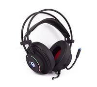 CoolBox DeepLighting Casque Gaming PC avec Microphone omnidirectionnel et éclairage LED, contrôle du Volume, Compatible avec pc, PS4 et Xbox One (Adaptateur Inclus)