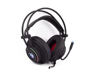 CoolBox DeepLighting Casque Gaming PC avec Microphone omnidirectionnel et éclairage LED, contrôle du Volume, Compatible avec pc, PS4 et Xbox One (Adaptateur Inclus)
