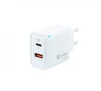 Coolbox GaN Chargeur Mural 30W USB-C/USB-A Charge Rapide - Compact - Double USB - Efficacité Énerg