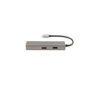 CoolBox Hub miniDOCK4 USB-C Avec fil USB 3.2 Gen 1 (3.1 Gen 1) Type-C Acier