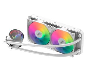 CoolBox Infinite Liquid 240 ARGB Processeur Refroidisseur de liquide tout-en-un 12 cm Blanc 1 pièce(s)