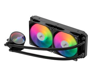 CoolBox Infinite Liquid 240 ARGB Processeur Refroidisseur de liquide tout-en-un 12 cm Noir 1 pièce(s)
