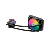 CoolBox Infinity Liquid120 Refroidissement liquide PC 120 mm avec éclairage ARGB effet infini, sans entretien, TDP jusqu'à 180 W, compatible avec LGA1700 et AM5, silencieux, noir